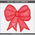 Lovely Bow Red PNG