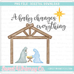 A Baby Changes Everything Manger PNG