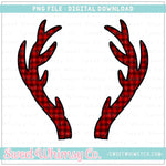 Antlers Red Black Check PNG