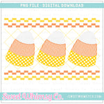 Candy Corn Faux Smock PNG