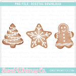 Christmas Cookie Girl Trio PNG