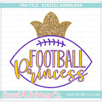 Purple & Yellow Football Princess PNG