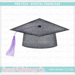 Graduation Hat Purple PNG