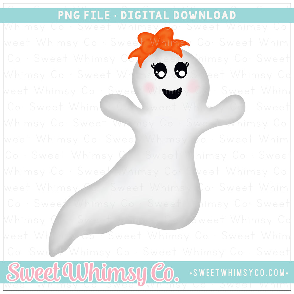Happy Girl Ghost PNG