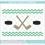 Hockey Green Faux Smocked PNG
