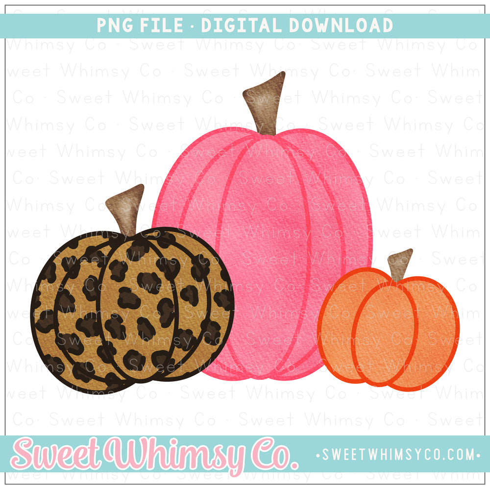 Pink Leopard Pumpkins PNG