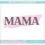 Mama Leopard Pink Paint PNG