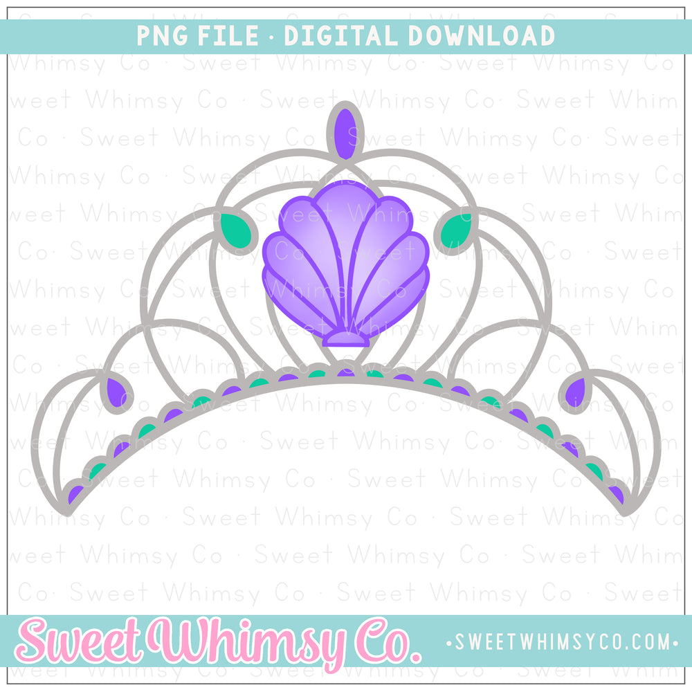Mermaid Shell Princess Crown PNG