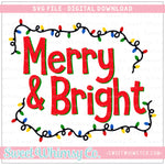 Merry & Bright Lights SVG
