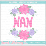 Nan Floral Frame PNG