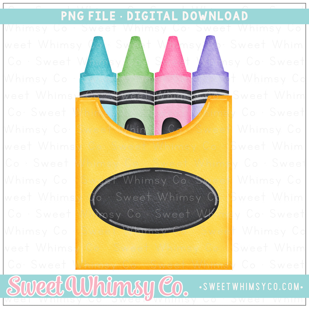 Pastel Crayon Box PNG