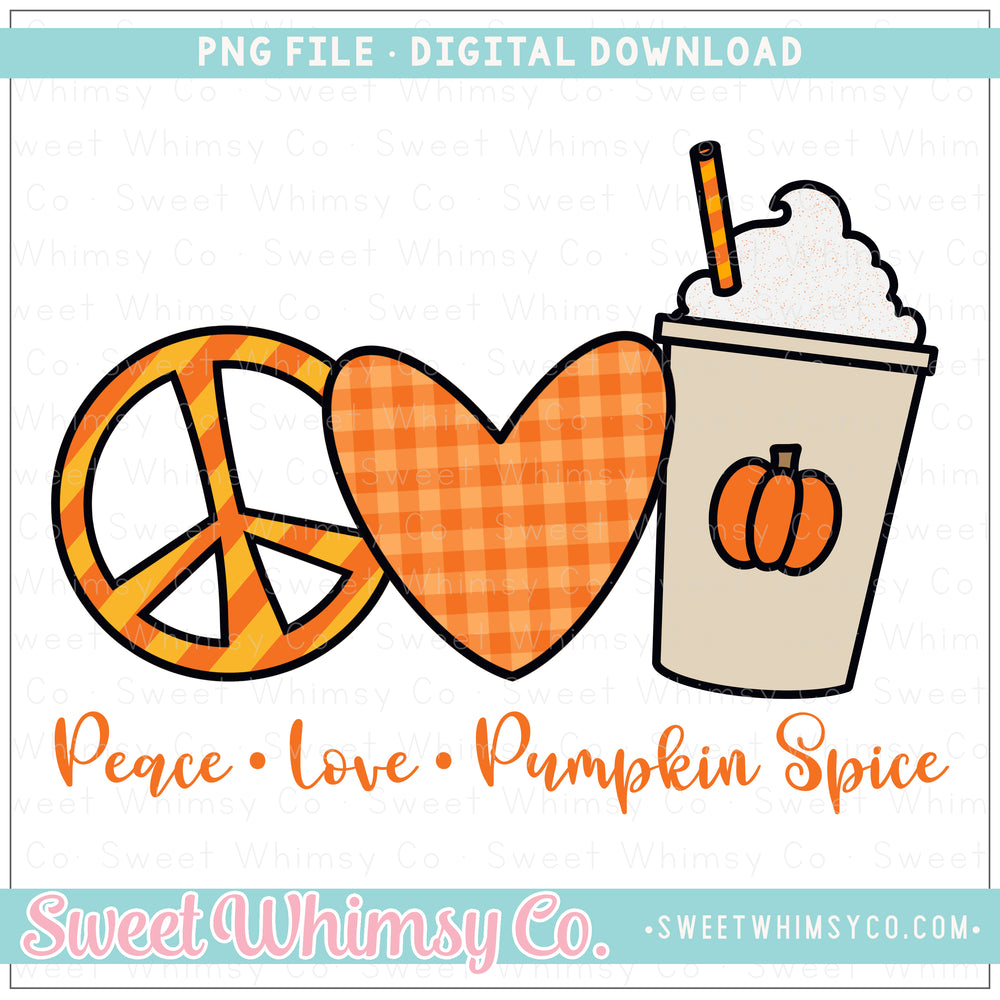 Peace Love Pumpkin Spice Whipped PNG