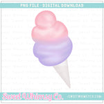 Pink & Purple Cotton Candy PNG