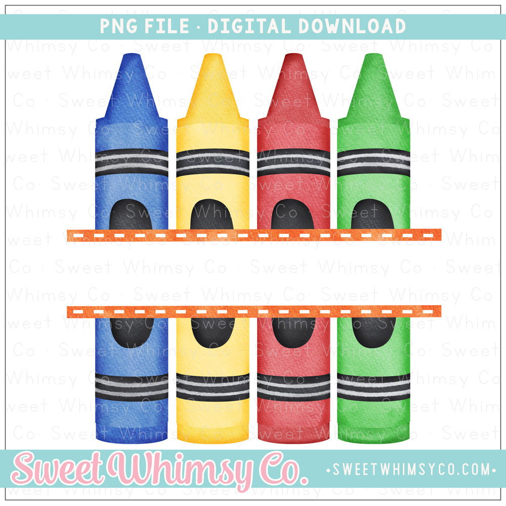 Primary Split Crayons PNG