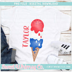 Patriotic Ice Cream Cone PNG