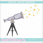 Starry Telescope PNG