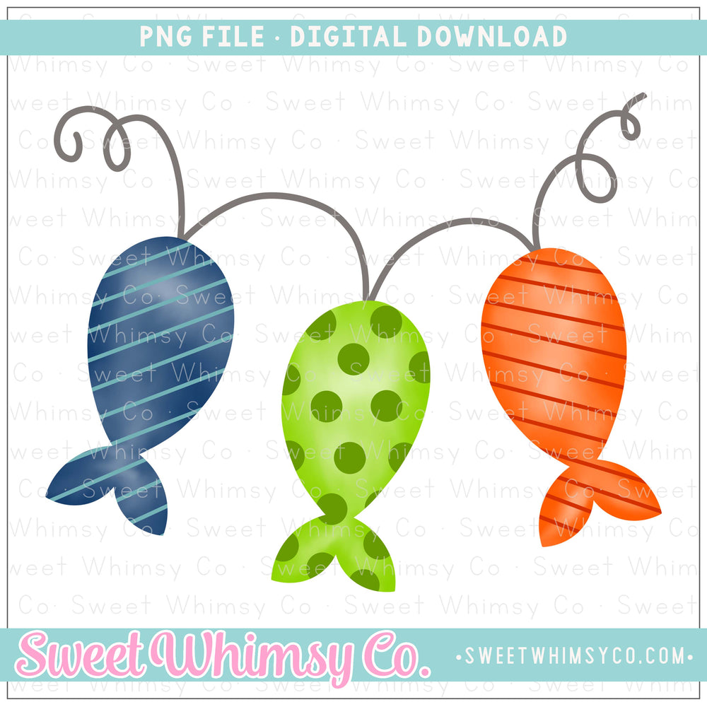 Fishing Catch Stripes and Dots PNG