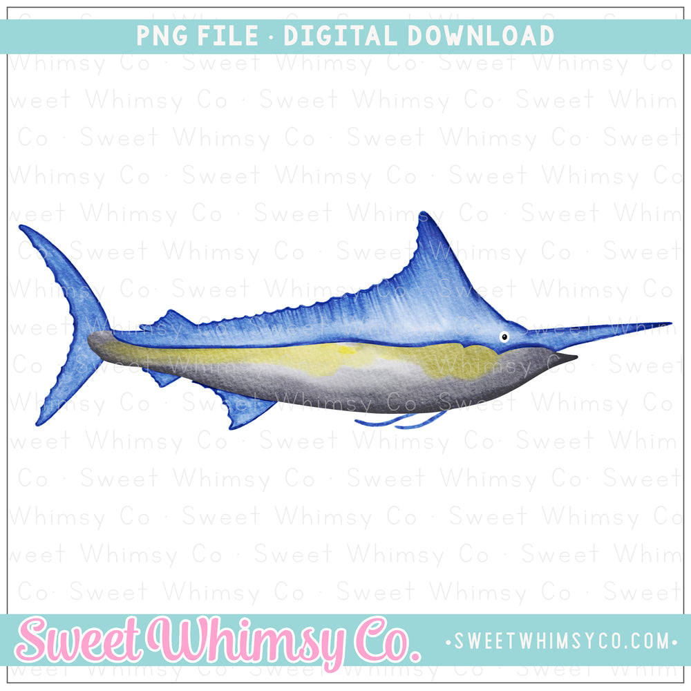 Swordfish Watercolor PNG