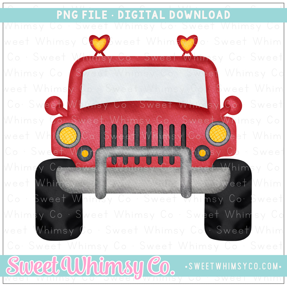 Valentine Red Jeep