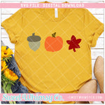 Acorn Pumpkin Leaf SVG