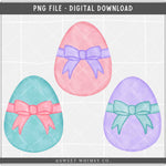 Bow Easter Eggs PNG