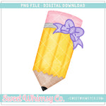 Lilac Bow Chunky Pencil PNG