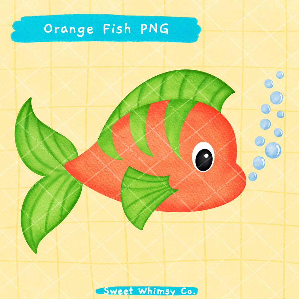 Orange Fish PNG