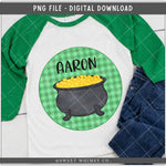 Pot of Gold Gingham Patch PNG