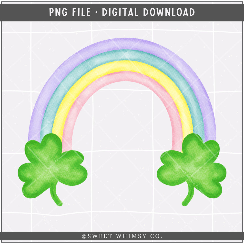 Rainbow Clovers PNG