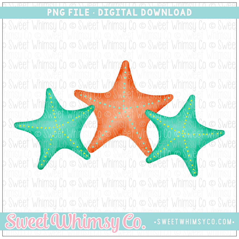 Starfish Trio PNG