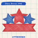 Stars Red Banner PNG
