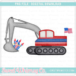 4th of July Excavator PNG