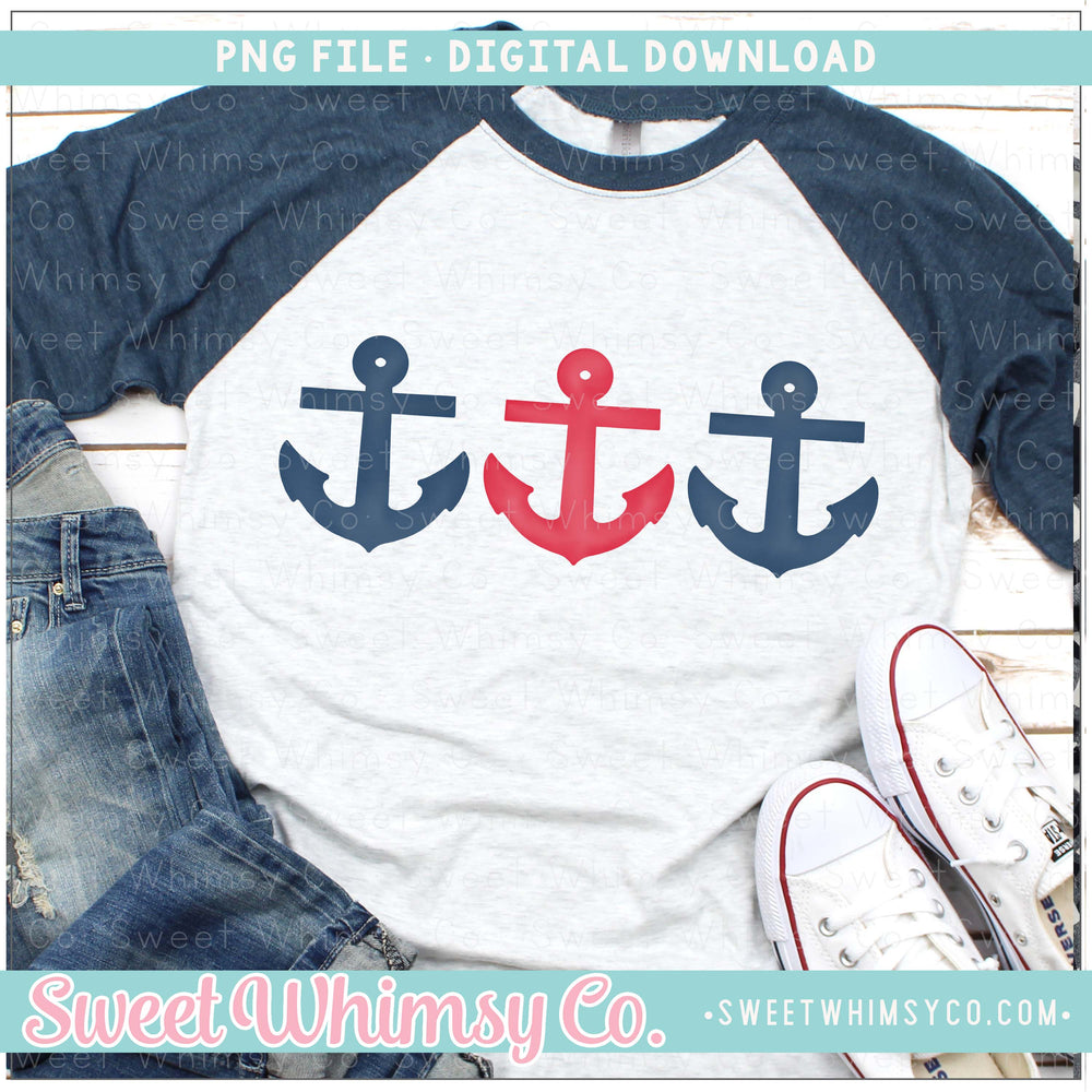 Anchor Trio PNG – Sweet Whimsy Co