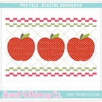 Faux Smocked Apple PNG