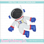 Red & Blue Astronaut PNG