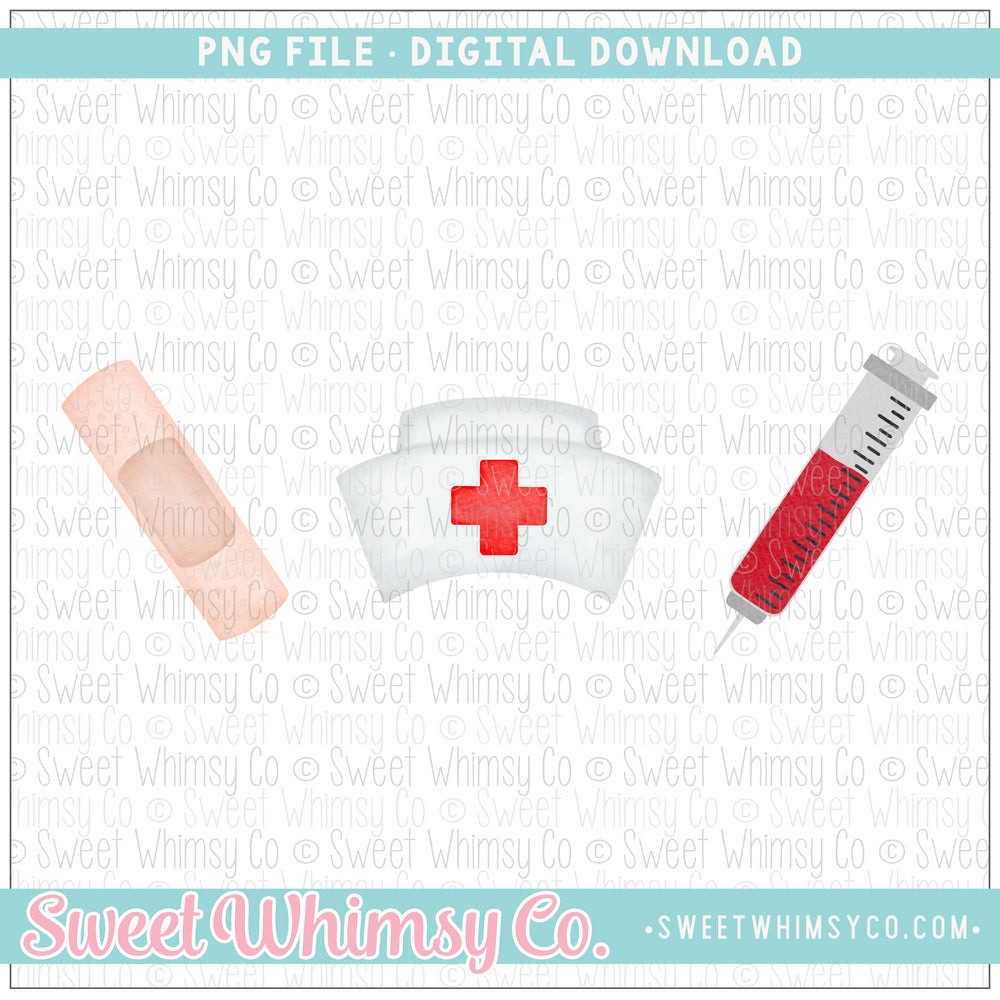 Bandage Nurse Hat Syringe PNG
