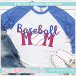 Baseball Mom Royal Blue & Red PNG
