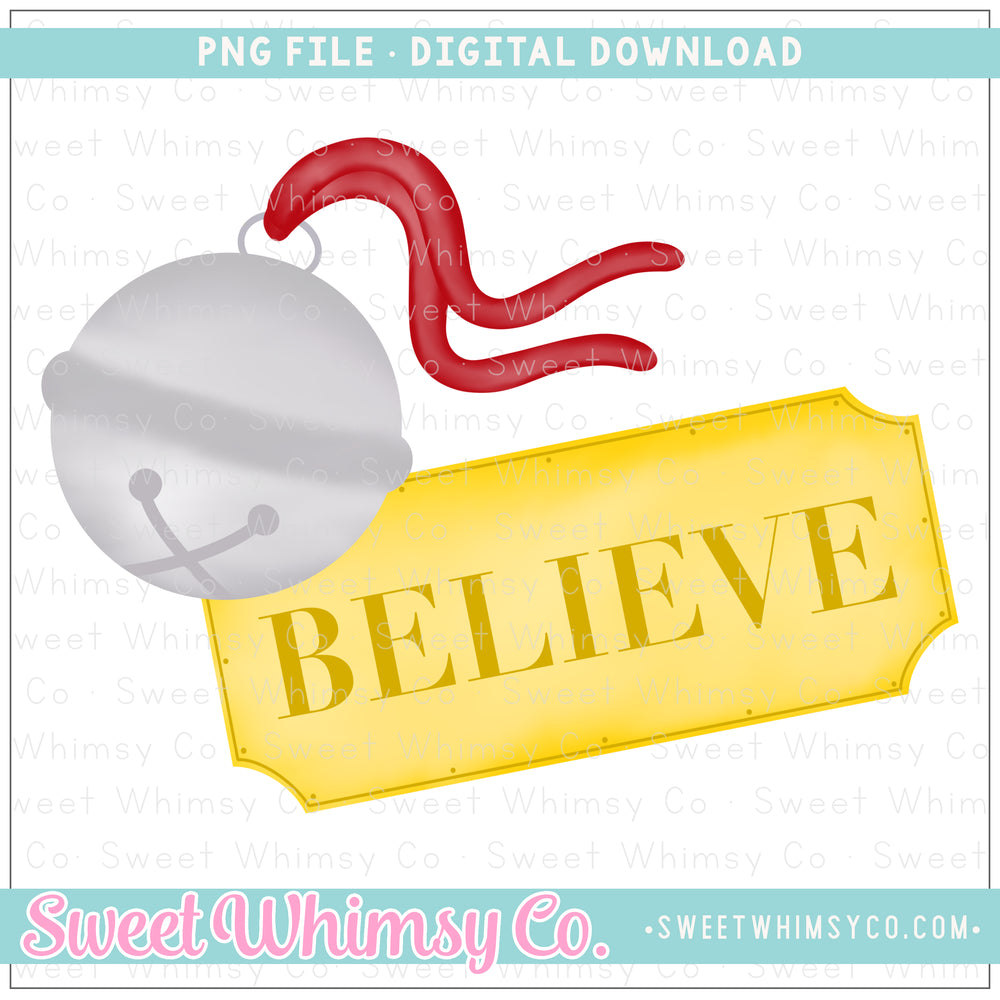 Silver Bell Believe PNG