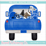 Blue & Black Football Pickup Truck PNG
