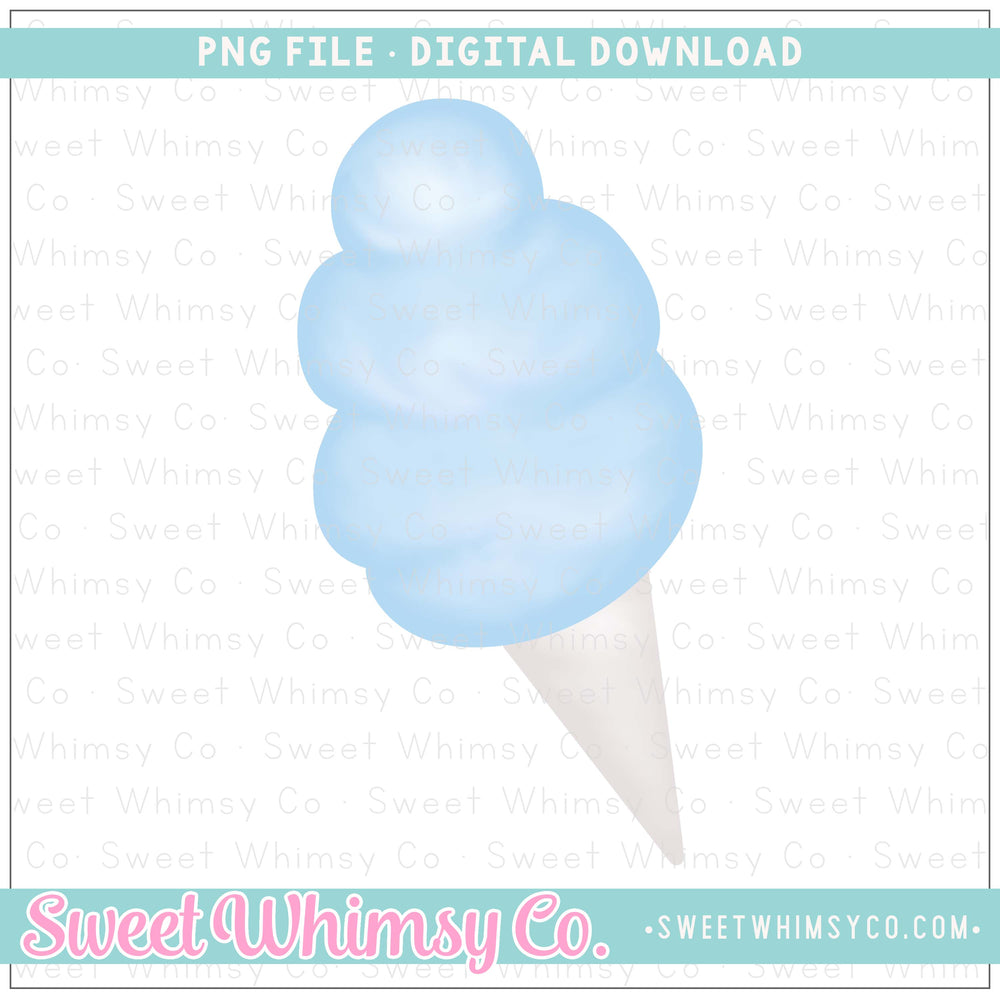 Blue Cotton Candy PNG