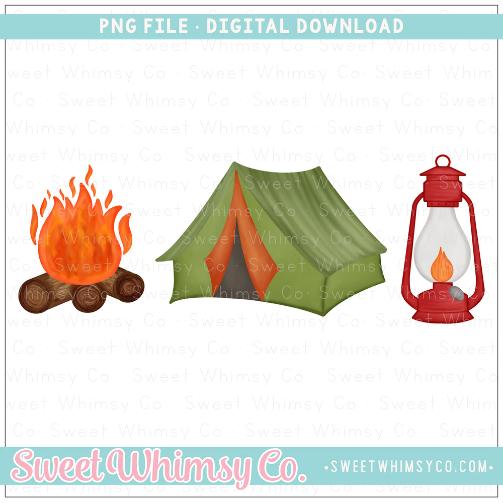 Campfire Tent Lantern PNG