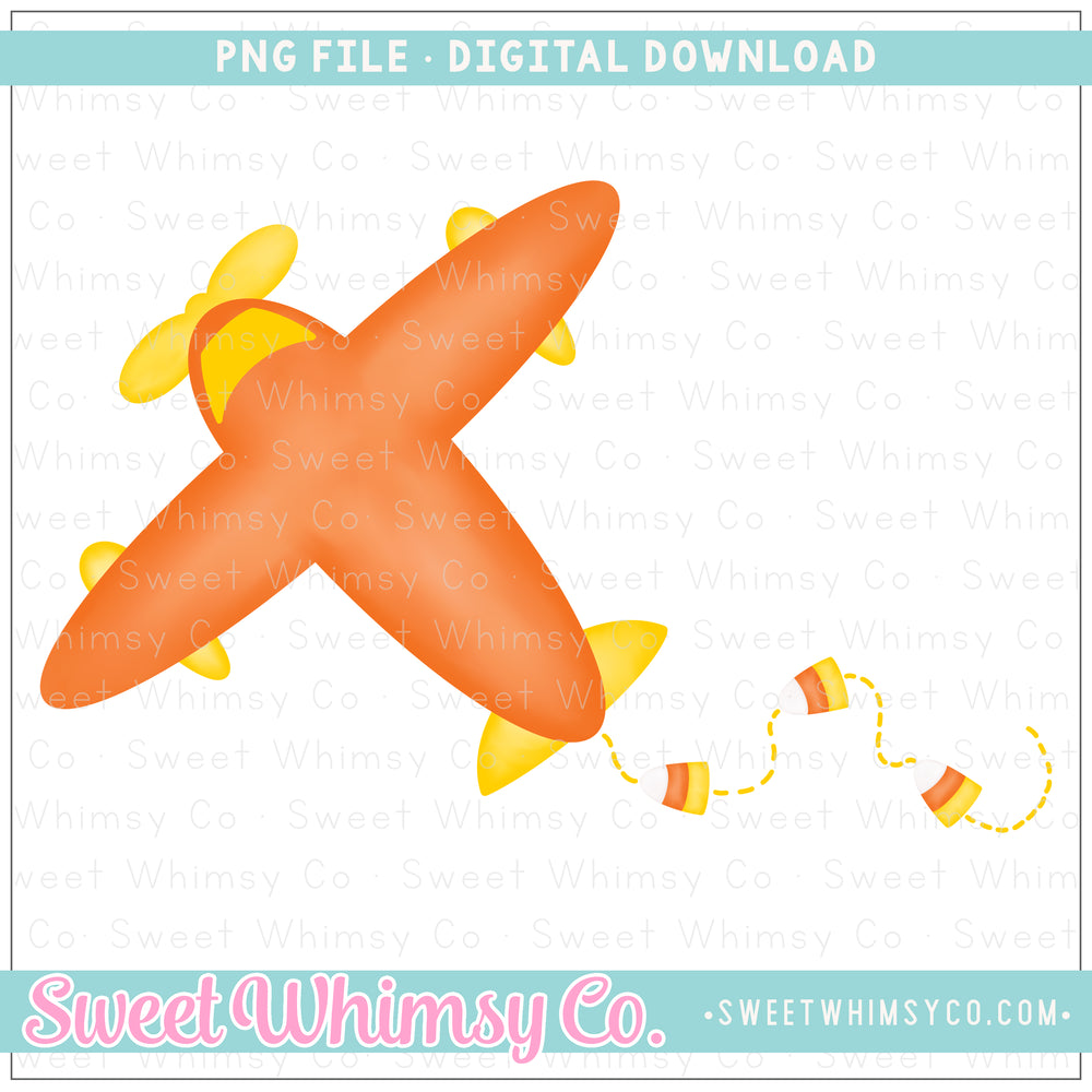 Candy Corn Airplane PNG