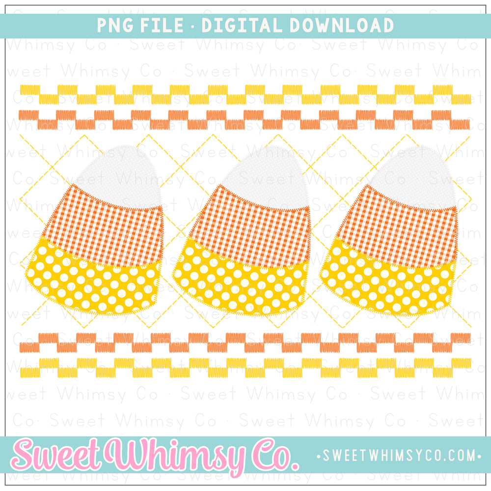 Candy Corn Faux Smock PNG