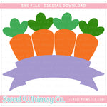 Carrots Fancy Ribbon SVG