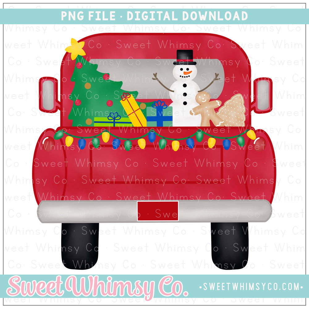 Christmas Things Truck PNG