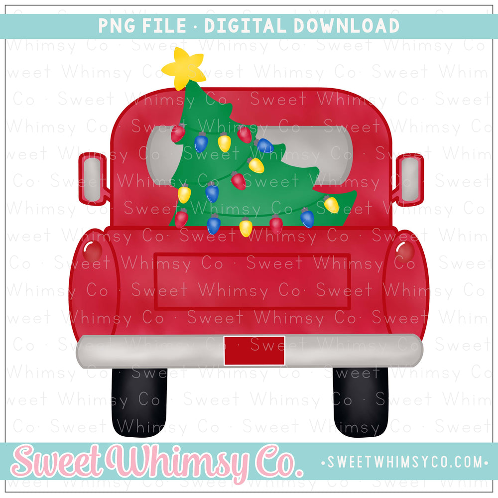 Christmas Tree Lights Truck PNG