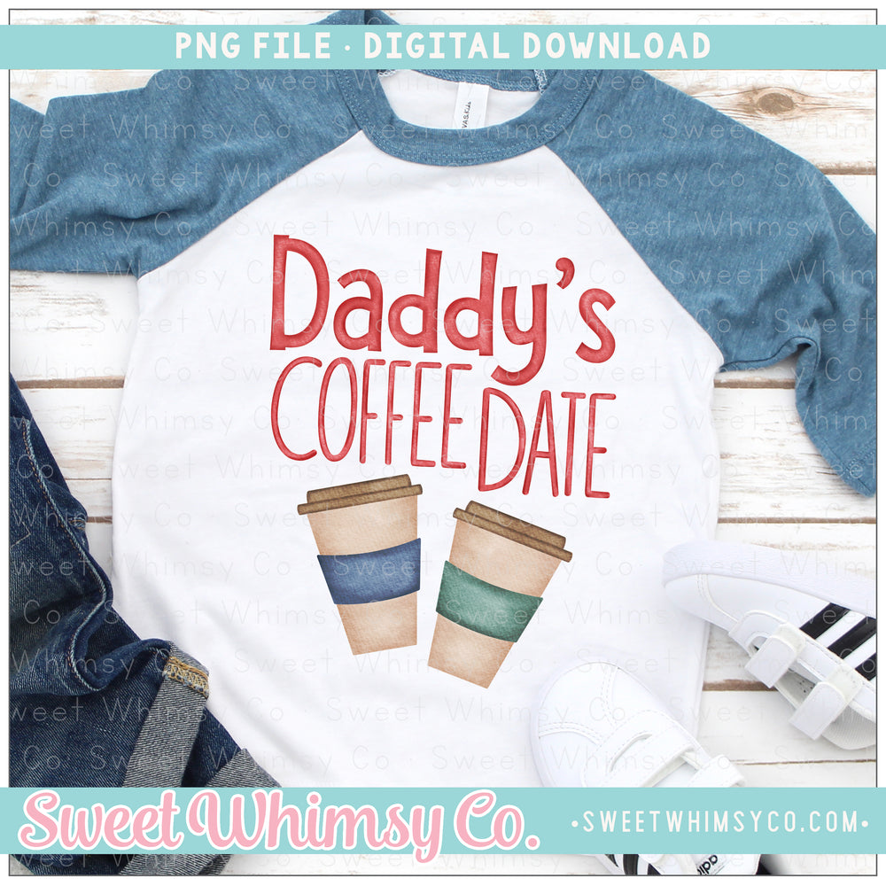 Daddy's Coffee Date Red PNG