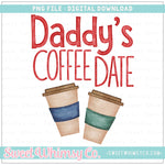Daddy's Coffee Date Red PNG
