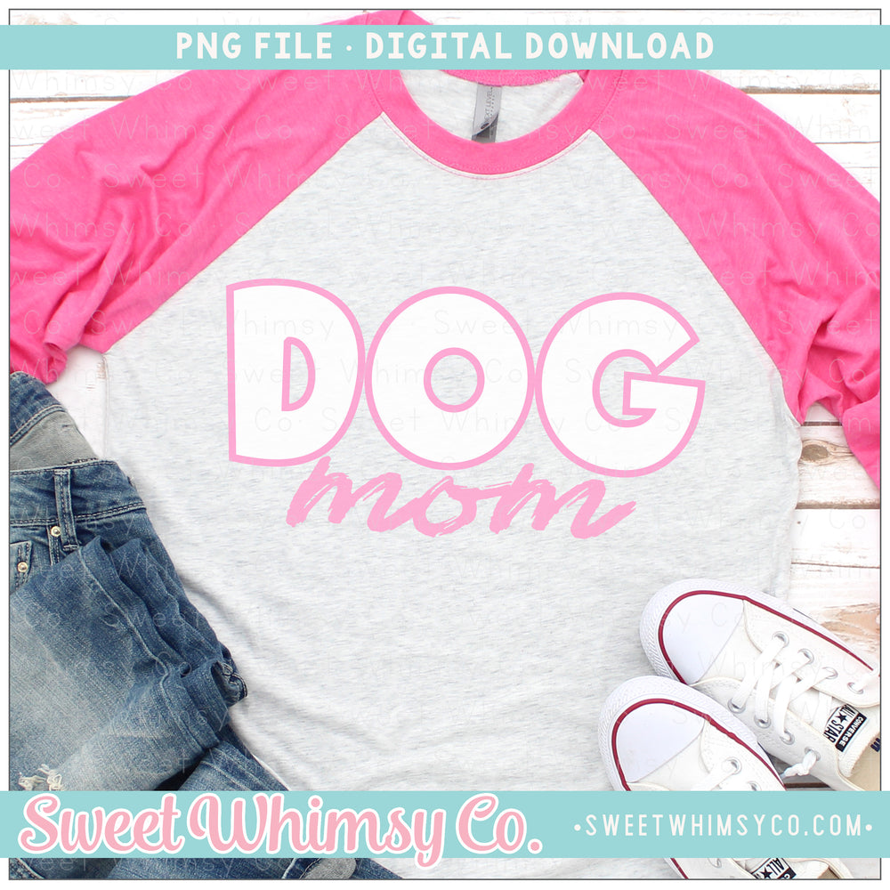 Dog Mom Pink PNG