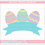 Easter Egg Fancy Banner SVG